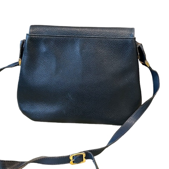 Authentic Balenciaga Vintage Navy Blue Pebbled Leather Shoulder Bag Crossbody - Picture 4 of 16